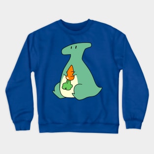 Hadrosaur Holding a Carrot Crewneck Sweatshirt